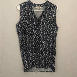 Simply Noelle Dark Blue Floral Blouse